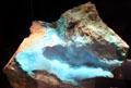 Chrysocolla mineral nugget from AZ mine at Arizona History Museum. Tucson, AZ.