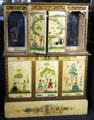 Cabinet painted with Mexican village scenes by Salvador Corona at Arizona History Museum. Tucson, AZ.