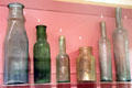 Antique glass bottles at Fort Lowell Museum. Tucson, AZ.