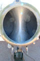 Nose air intake of Mikoyan-Gurevich Fresco C MiG-17F fighter jet at Pima Air & Space Museum. Tucson, AZ.
