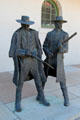 Wyatt & Doc bronze sculpture by Dan Bates at Tucson passenger depot. Tucson, AZ.