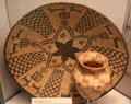 Apache native basketry coiled bowl & jar at Arizona State Museum. Tucson, AZ.