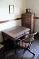 Former sheriff's office desk, rolling chair & filing cabinet at Tombstone Courthouse Museum. Tombstone, AZ.