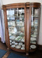 Display case with china at Tombstone Courthouse Museum. Tombstone, AZ.