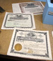 Mining stock certificates at Tombstone Courthouse Museum. Tombstone, AZ.