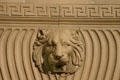 Lion carved on 1918 Sacramento Public Library, originally a Carnegie Library. Sacramento, CA.