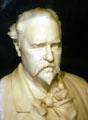 Bust of John Sutter who started the fortified colony at what is now Sacramento, CA