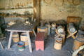 Cooper's shop at Sutter's Fort made barrels for the agricultural produce of Sutter's enterprise. Sacramento, CA.