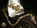 Gold nugget & jewelry at Gold Rush History Center. Sacramento, CA.