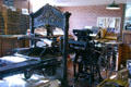Heritage printing presses at Gold Rush History Center. Sacramento, CA.