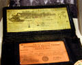 Brotherhood of Railroad Trainmen memberships card at California State Railroad Museum. Sacramento, CA.