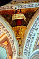 Lion symbol of evangelist Mark on squinch of Sacramento Cathedral. Sacramento, CA.