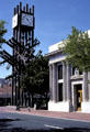 First National Bank & wooden clock tower. Napa, CA.