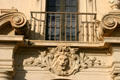 Carved lion on Old Union of Stanford University. Palo Alto, CA.