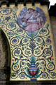 Mosaic showing charity on facade of Memorial Church at Stanford University. Palo Alto, CA.