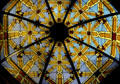 Stained glass skylight in Mission Inn. Riverside, CA.