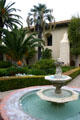 Fountain in cloister at Santa Ines Mission. Solvang, CA.