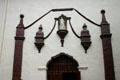 Decoration over side portal at San Buenaventura Mission. Ventura, CA.