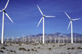 Wind turbines supply power to Palm Springs. CA.