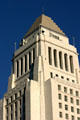 Detail of top of Los Angeles City Hall. Los Angeles, CA.