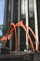 ARCO Center plaza with red Alexander Calder stabile. Los Angeles, CA.
