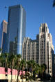 Two California Plaza & Guarantee Trust Building over Pershing Square. Los Angeles, CA.