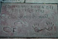 Cement impressions of Humphrey Bogart at Mann's Chinese Theatre. Hollywood, CA.