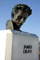 Monument to James Dean who filmed "Rebel Without a Cause" at Griffith Observatory. Los Angeles, CA.