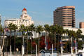 Breakers Retirement Apartments & Shoreline Square over Long Beach Convention complex. Long Beach, CA.