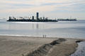 Oil-pumping islands off Long Beach. Long Beach, CA.
