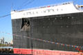 Bow of Queen Mary. Long Beach, CA.