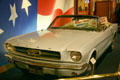 White convertible Mustang used in Reagan's 1966 campaign at Reagan Museum. Simi Valley, CA.
