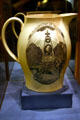 English pottery pitcher with portrait of George Washington at Reagan Museum. Simi Valley, CA.