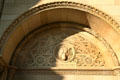 Bruin carved over entrance arch of Royce Hall. Los Angeles, CA.