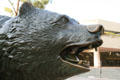 Head of Bruin Bear bronze grizzly statue of UCLA's mascot by Billy Fitzgerald. Los Angeles, CA.