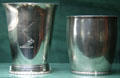 Beakers by David Vinton of Rhode Island & by Paul Revere of Boston at Fowler Museum. Los Angeles, CA.