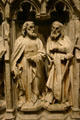 Unidentified Apostles on Christ + Apostles altarpiece from Eu in Normandy at LACMA. Los Angeles, CA.