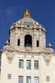 Top of Beverly Hills City Hall tower details. Beverly Hills, CA.