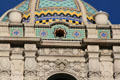 Decorative details around Beverly Hills City Hall dome. Beverly Hills, CA.