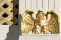 Carved golden eagle on Sterling Building. Beverly Hills, CA