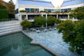 Reflective pool courtyard at Skirball Cultural Center. Los Angeles, CA.