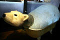 Polar bear of bucket, ice & bathtub at Noah's Ark of Skirball Cultural Center. Los Angeles, CA.