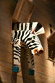 Zebra in window of Noah's Ark at Skirball Cultural Center. Los Angeles, CA