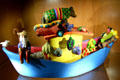 Multicolored Ark in Noah's Ark collection at Skirball Cultural Center. Los Angeles, CA.
