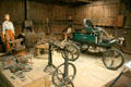 Blacksmith's shop with Carl Breer's steam car made in LA at Petersen Automotive Museum. Los Angeles, CA.