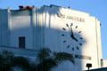 Clock over entrance of Los Angeles LA Maritime Museum. San Pedro, CA.