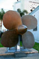 Ship's propeller as Navy World War II Memorial at LA Maritime Museum. San Pedro, CA.