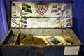 Sailor's painted sea chest at LA Maritime Museum. San Pedro, CA.