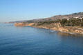 View along Palos Verdes coast from Point Fermin Lighthouse. San Pedro, CA.