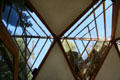 Glass skylights of Wayfarers Chapel. Rancho Palos Verdes, CA.